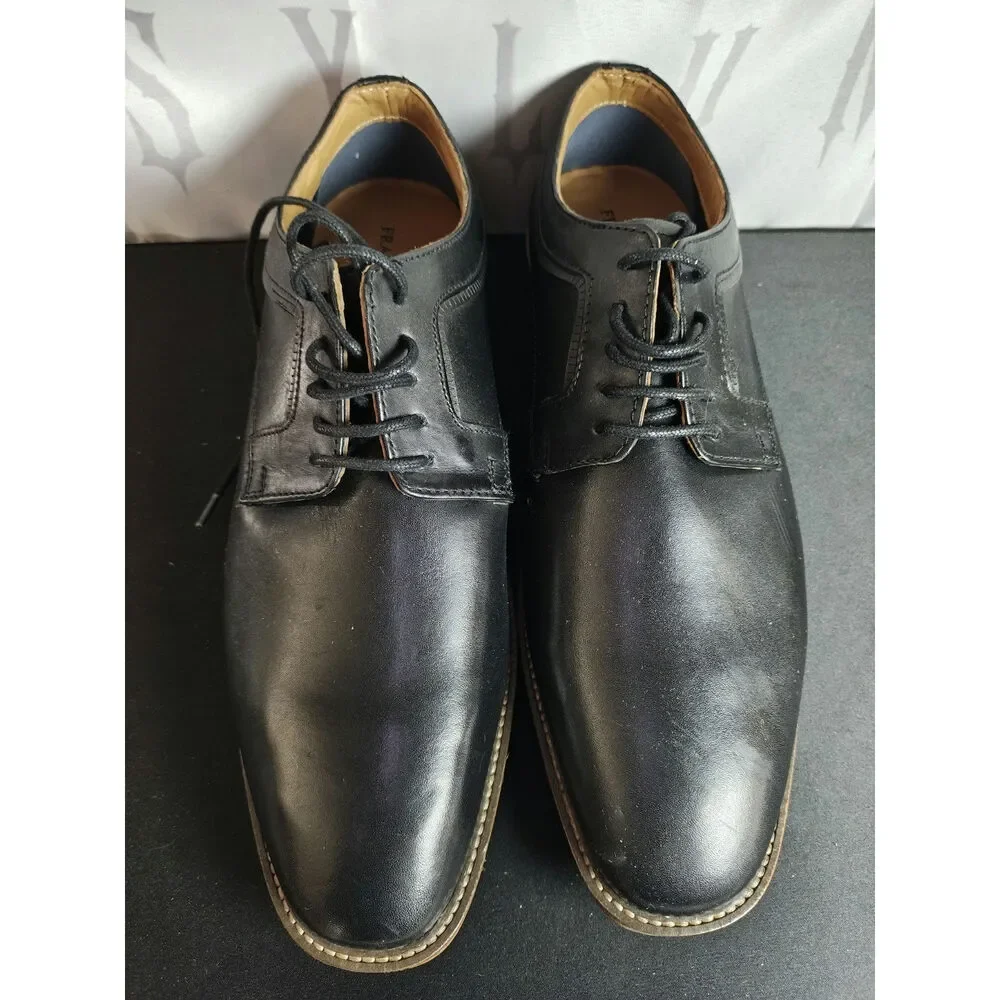 FRANCO FORTINI Men's 9 Bradley Black Leather Oxford Dress Shoes NWOB